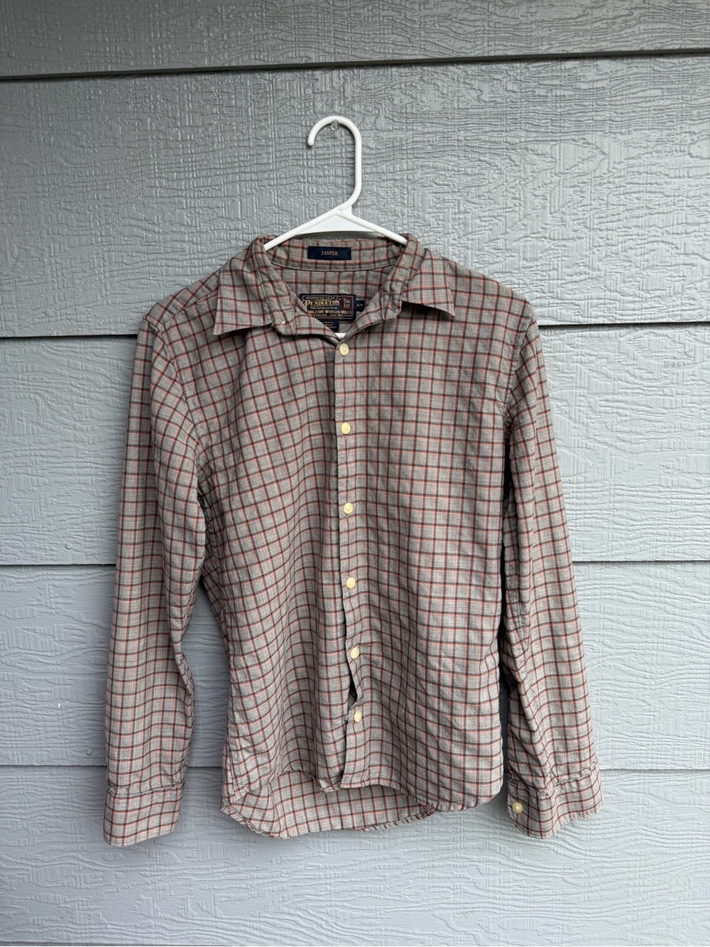 Pendleton Jasper plaid wool button up shirt small